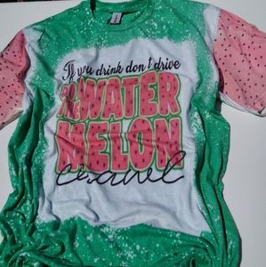 Watermelon Crawl Bleached Tee